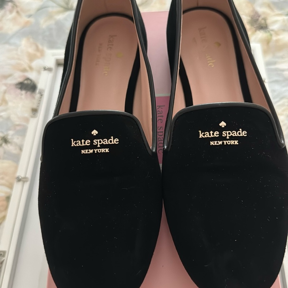 Kate Spade black suede shoes
